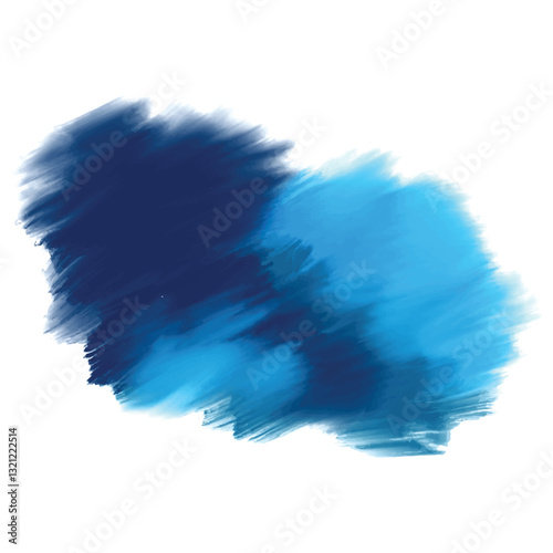 Abstract colorful blue brush stroke design