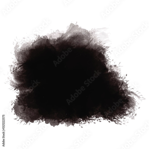 Modern black brush stroke design