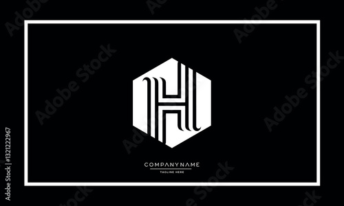 Alphabet letters H or HH logo vector icon