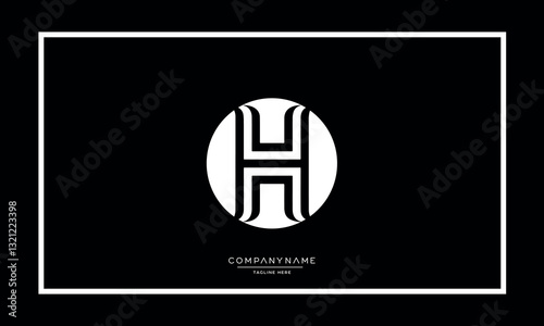 Alphabet letters H or HH logo vector icon