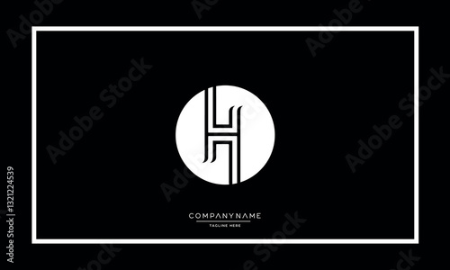 Alphabet letters H or HH logo vector icon