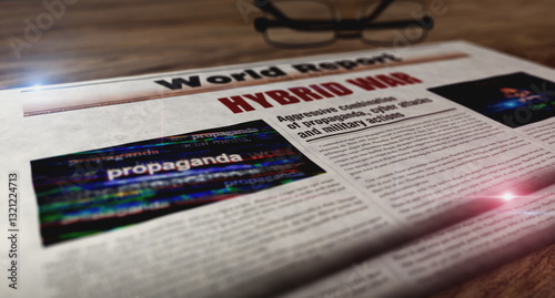 Hybrid war trade sanctions newspaper on table