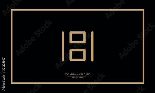 Alphabet letters H or HH logo vector icon