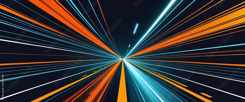 dark highway road background with orange streaks light rays motion and energy concept digital abstract artwork dark highway road background with orange streaks light rays motion and energy concept digital abstract artwork