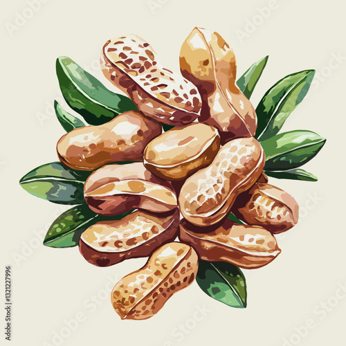 Watercolor Boiled Peanuts – Southern Comfort Snack