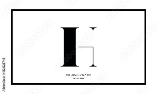 Alphabet letters H or HH logo vector icon