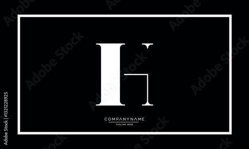 Alphabet letters H or HH logo vector icon