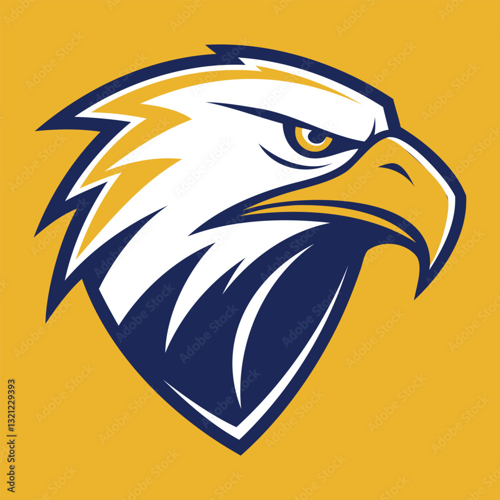 Obraz premium Falcon Head Mascot Logo Powerful and Modern Design