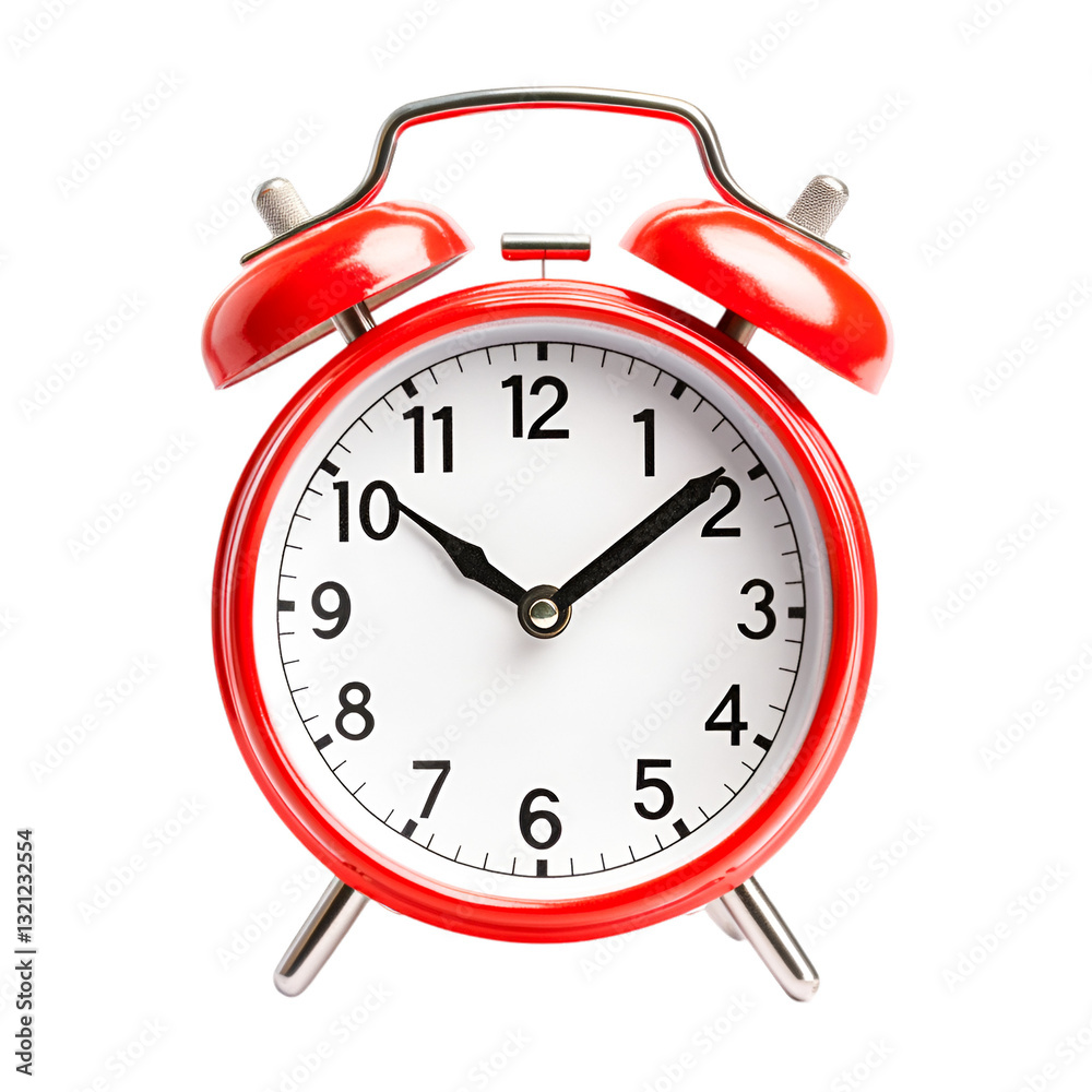 Classic Red Alarm Clock Time Ticking Away Punctuality Classic Red Alarm Clock Time Ticking Away Punctuality