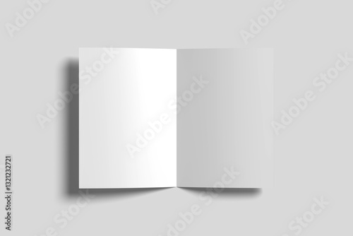 A4 paper on isolated white background, mock up template ready for your design, 3d illustration
