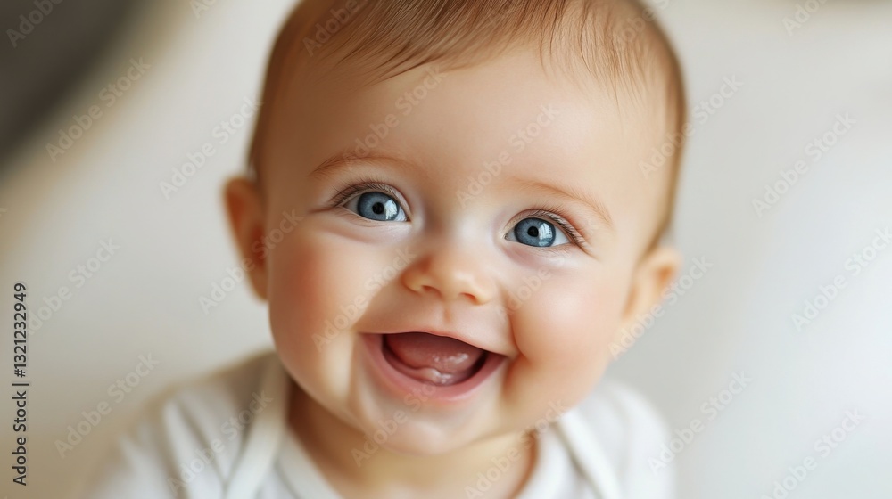 Charming Baby with Bright Smile and Chubby Cheeks Charming Baby with Bright Smile and Chubby Cheeks