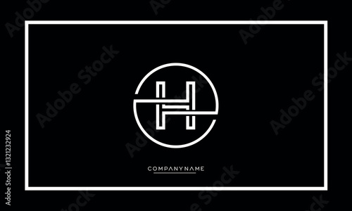 Alphabet letters H or HH logo vector icon