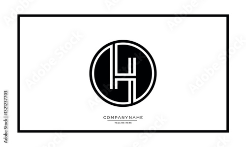 Alphabet letters H or HH logo vector icon