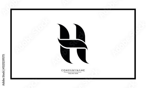 Alphabet letters H or HH logo vector icon