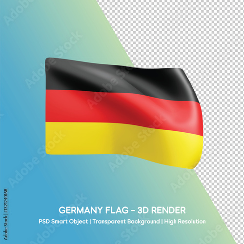Germany Flag 3D Render