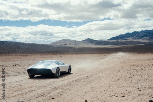 Car Driving Through Harsh Desert Environment for Testing
