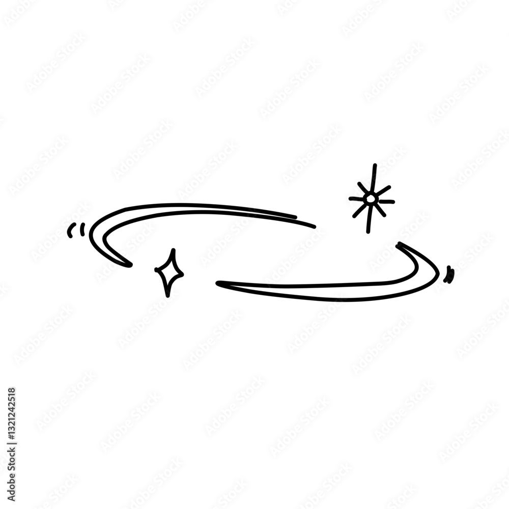 Stylized stars with orbit Stylized stars with orbit