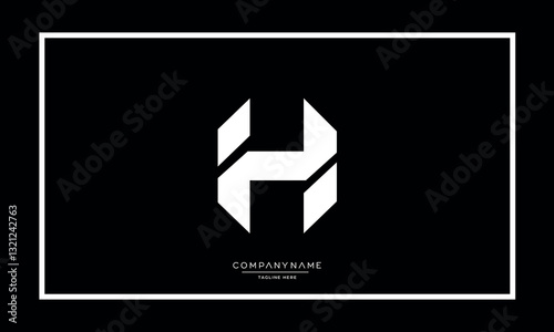 Alphabet letters H or HH logo vector icon
