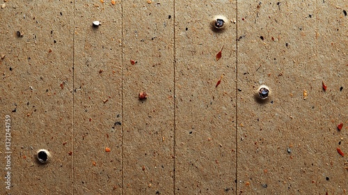 Detailed textured brown paper background with subtle speckles.