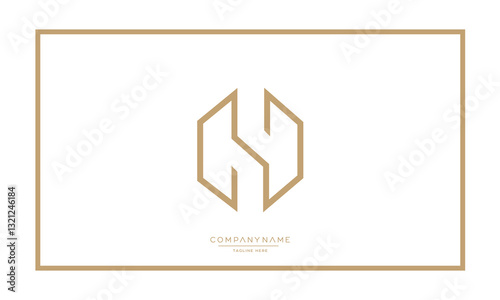 Alphabet letters H or HH logo vector icon