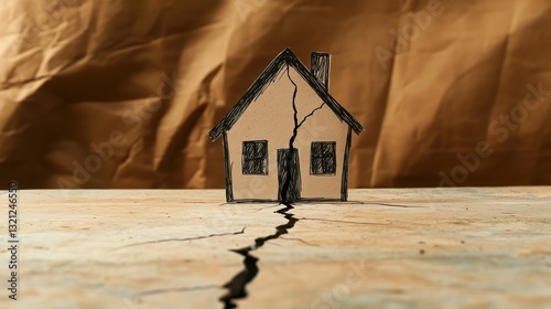 Broken Home: Child Art Symbolizing Family Divide