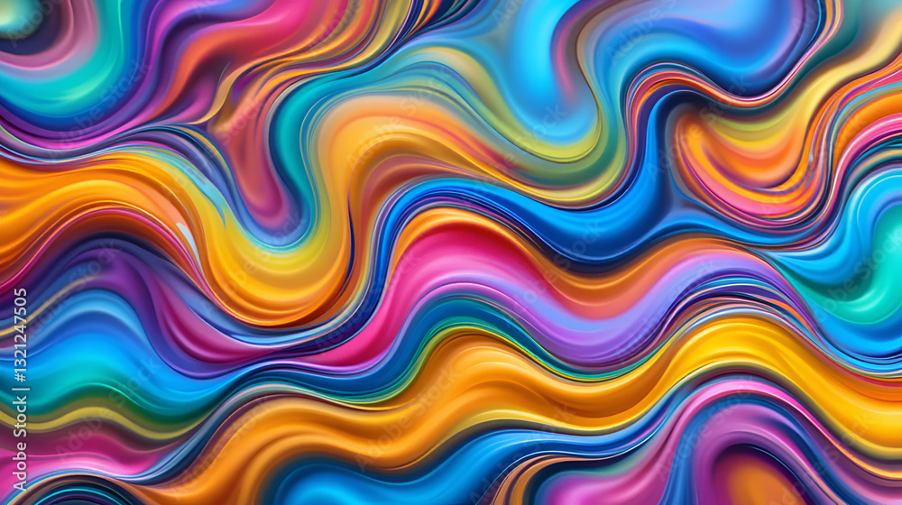 Vibrant abstract wave pattern with smooth fluid texture Vibrant abstract wave pattern with smooth fluid texture