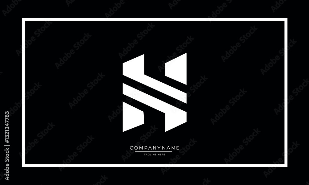 Obraz premium Alphabet letters H or HH logo vector icon