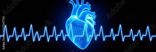 Heart Health Monitoring – Cardiac Care, Medical Imaging, ECG Analysis, Heartbeat Tracking, Cardiovascular Diagnosis photo