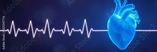 Heart Health Monitoring – Cardiac Care, Medical Imaging, ECG Analysis, Heartbeat Tracking, Cardiovascular Diagnosis photo