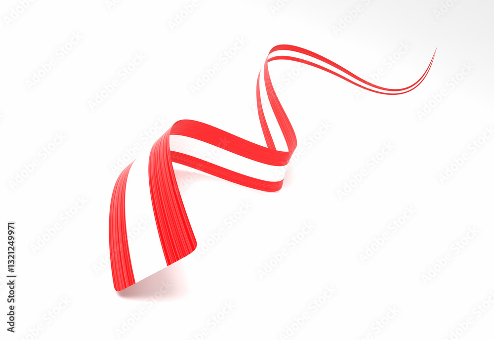 3d Flag Of Austria 3d Wavy Shiny Austria Ribbon Flag Isolated On White Background 3d Illustration 3d Flag Of Austria 3d Wavy Shiny Austria Ribbon Flag Isolated On White Background 3d Illustration