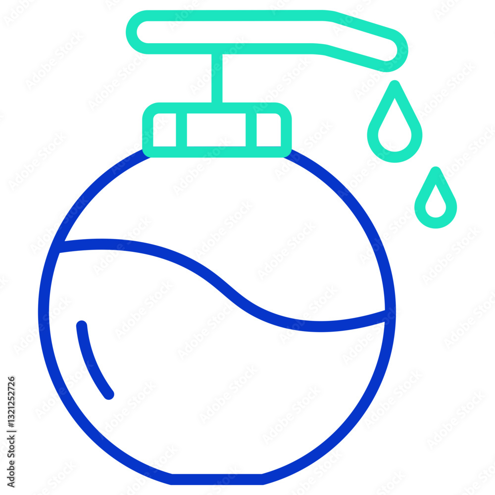 Hand Sanitizer outline dual color icon Hand Sanitizer outline dual color icon