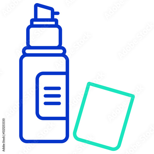 Room freshener outline dual color icon