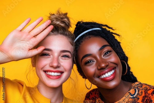 Two happy women posing for a photo, possibly for a special occasion or as friends