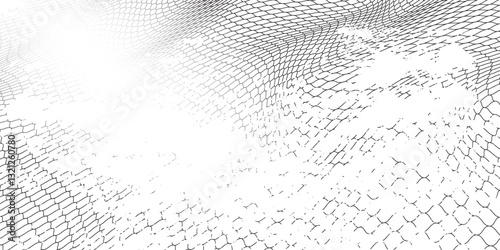 Curved net pattern. Seamless design for sportswear or equipment like soccer goals, volleyball nets, basketball hoops, hockey nets, and athletic gear.