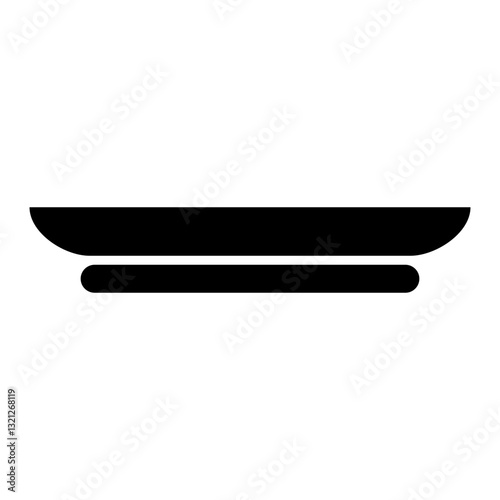 Plate icon. Tableware vector icon