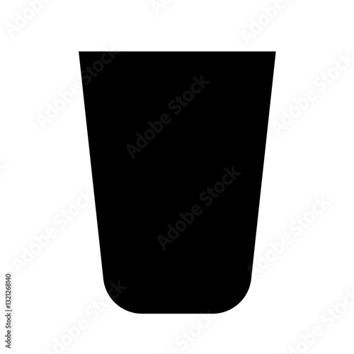 Water glass icon. Tableware vector icon