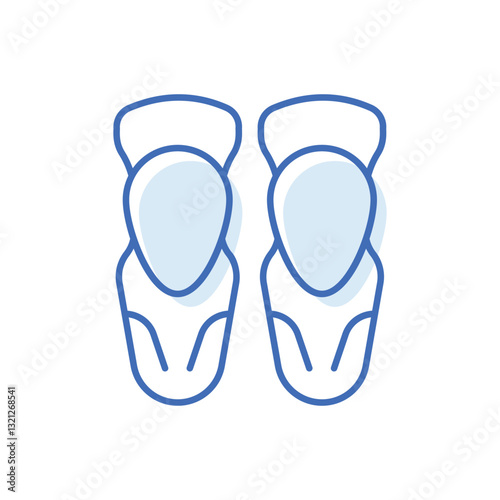 Canvas Print Kneepads Vector icon