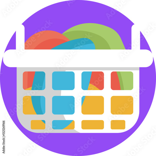 A container for holding dirty or clean laundry.