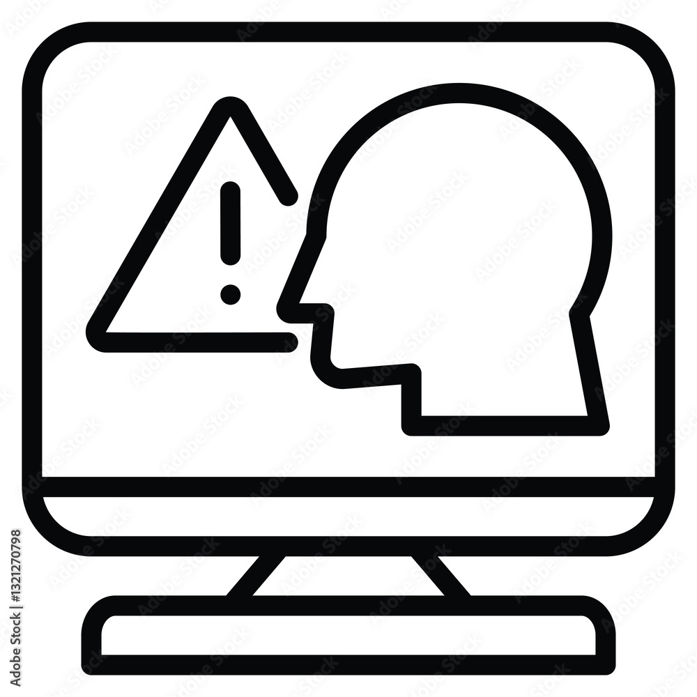 Fototapeta premium Cybercrime icon line vector illustration