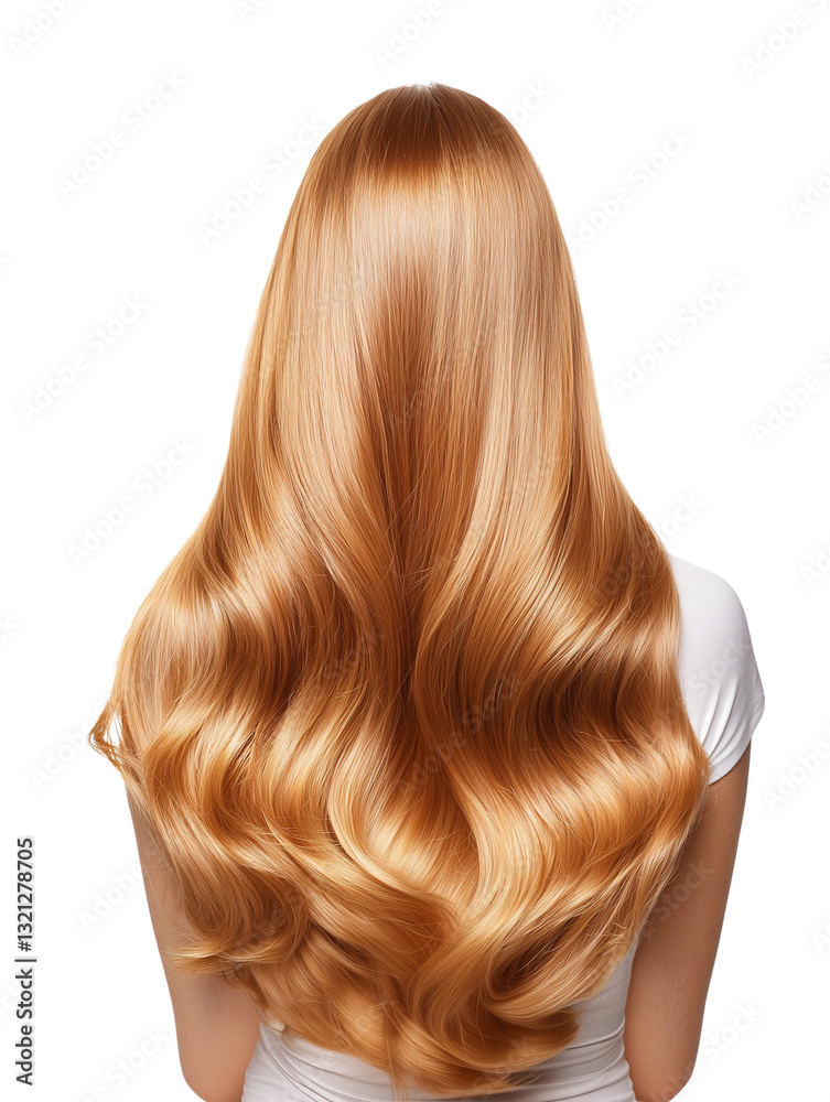 Naklejka premium Woman with long, wavy blonde hair