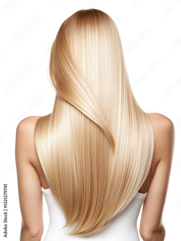 Naklejka premium Woman with long, smooth, blonde hair