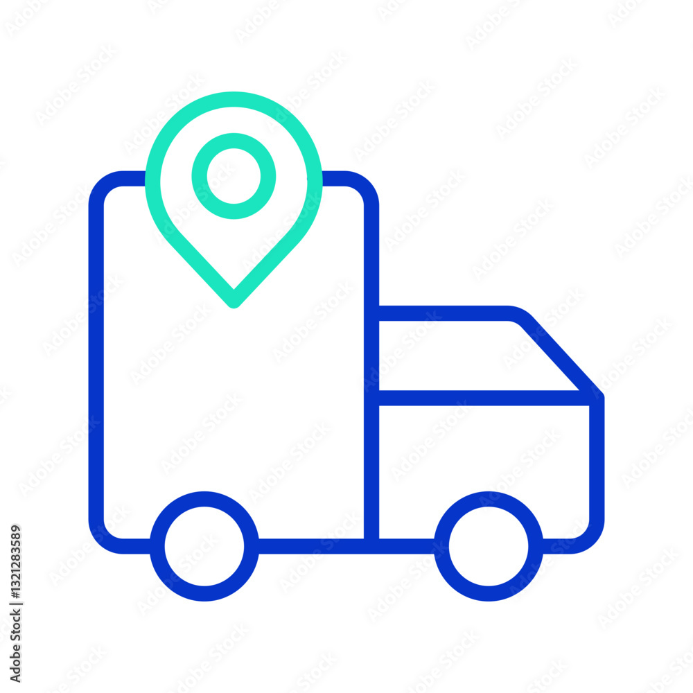 web location outline dual color icon web location outline dual color icon