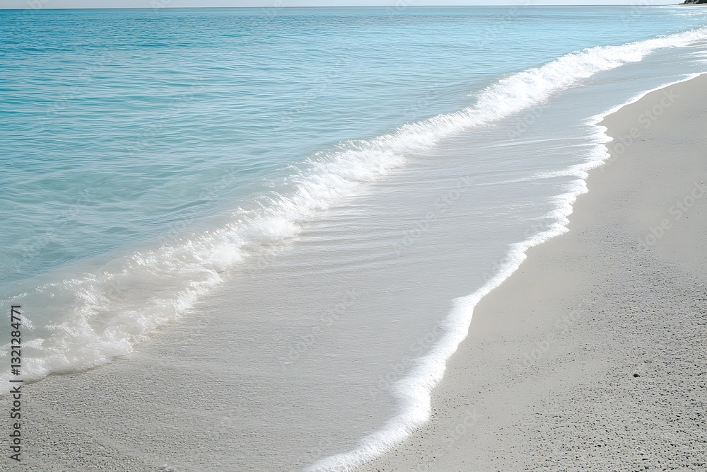 Soft waves lapping on a pristine white sand beach. Soft waves lapping on a pristine white sand beach.