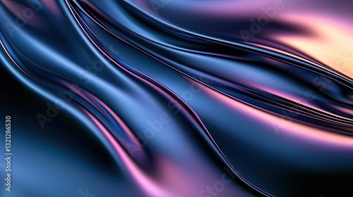 3D abstract art background concept. A captivating abstract image showcasing flowing fabric textures in vivid colors.