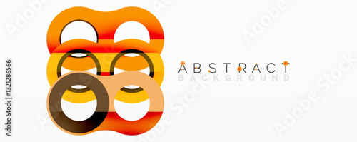 Abstract geometric pattern with interlocking circular and tubular shapes featuring smooth gradients, sharp contrasts, and dynamic layering