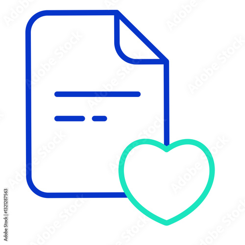 Favorites files outline dual color icon