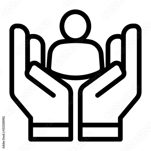 Respect Icon - Outline Style - Business Value Themes