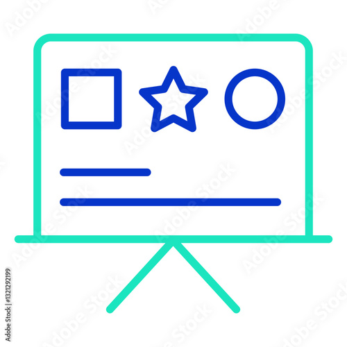 presentation outline dual color icon