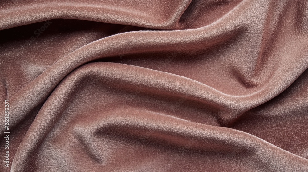 Close-up of a fabric with a soft, silky texture. the fabric appears to be a light pink color and has a subtle sheen to it. the folds and creases of the fabric create a sense of movement and flow.