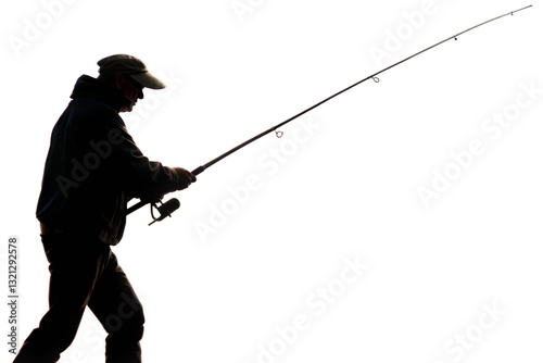 Silhouette of a Fisherman